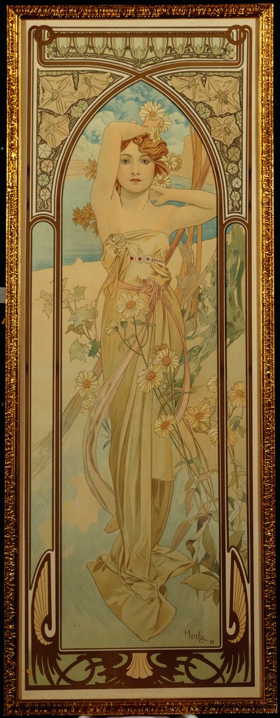 The Times of the Day: Daytime Dash by Alphonse Mucha
