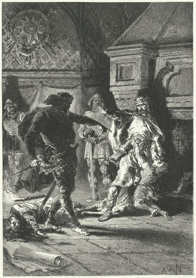 Clovis I imposing his will as King of the Franks by Alphonse Marie de (after) Neuville