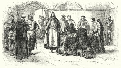 Proclamation of Catholicism as the Religion of the Gothic Kingdom in Spain at the Third Council of Toledo, 589 by Alphonse Marie de (after) Neuville