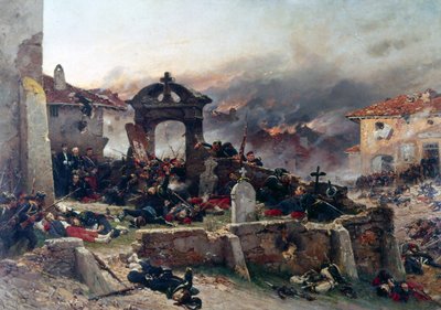 A Neuville, the Cemetery of Saint-Privat by Alphonse Marie de Neuville