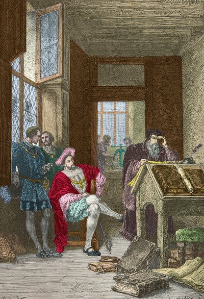 Francis I Visits Robert Estienne