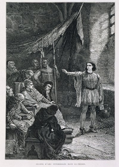 Joan of Arc interrogated in her prison - in 