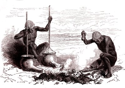 Natives Blacksmiths from the Latuka Tribe by Alphonse Marie de Neuville