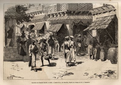 The Crossroads of Chandni Chowk by Alphonse Marie de Neuville