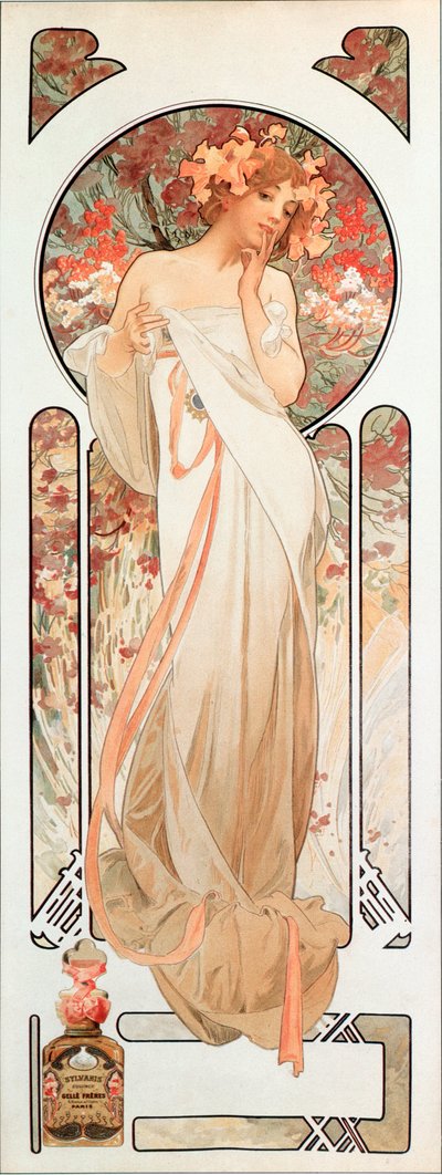 Advertising poster by Alphonse Mucha for the fragrance “Sylvanis essence” by Alphonse Mucha