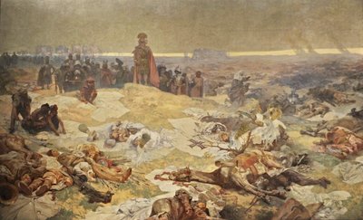 After the Battle of Grunwald. The Solidarity of the Northern Slavs (The cycle The Slav Epic) by Alphonse Mucha