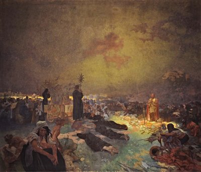 After the Battle of Vítkov Hill (The Slav Epic) by Alphonse Mucha