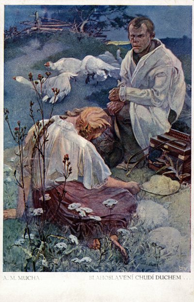 Blessed are the Poor in Spirit for Theirs is the Kingdom of Heaven, 1906 by Alphonse Mucha
