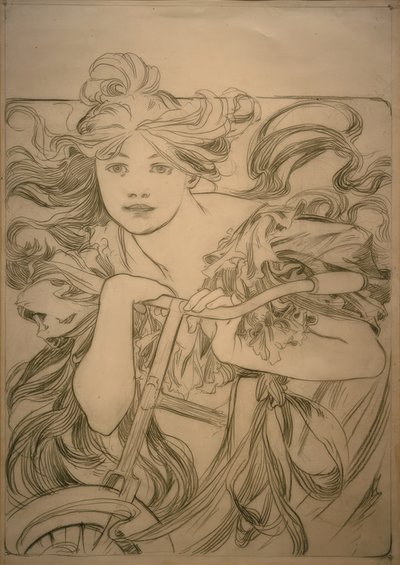 Cycles Perfecta, Design Sketch by Alphonse Mucha