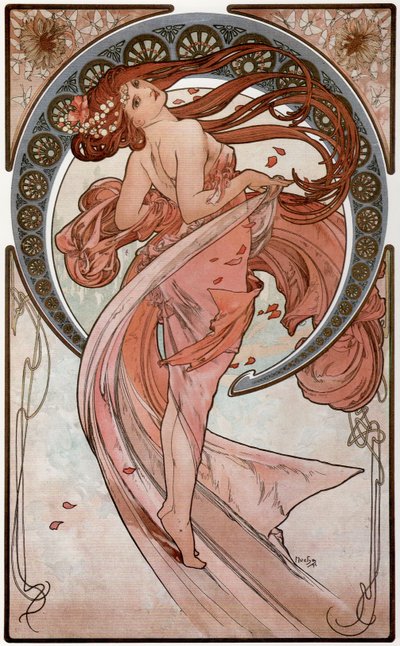 Dance from the series The Arts by Alphonse Mucha