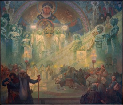 The Holy Mount Athos by Alphonse Mucha
