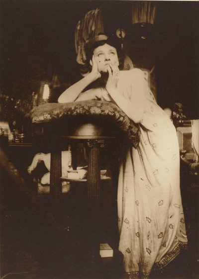 Female Model Wearing a Tiara, Paris by Alphonse Mucha