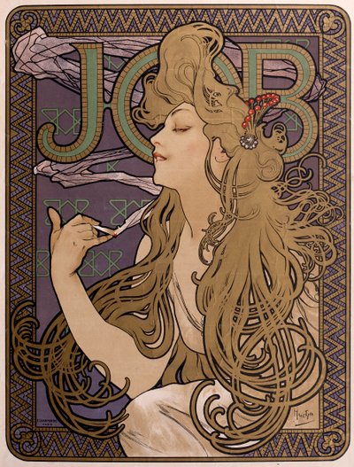 Poster for Job Tissue Paper by Alphonse Mucha