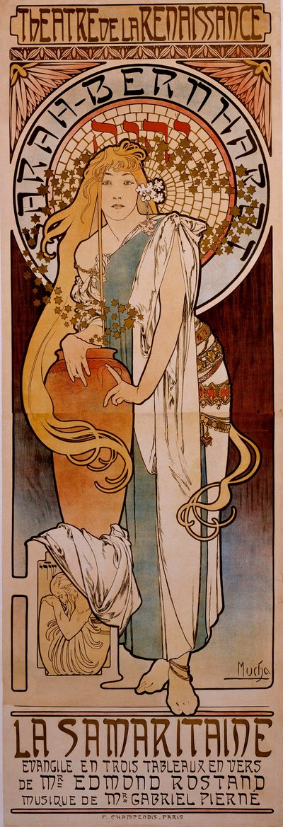 Poster for the Piece La Samaritaine by Edmond Rostand by Alphonse Mucha