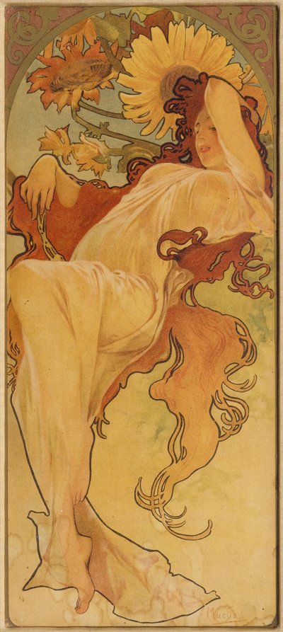 Summer (from the Series Les Saisons) by Alphonse Mucha