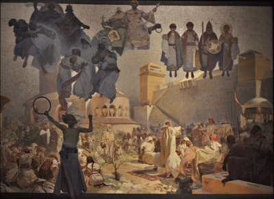 The Introduction of the Slavonic Liturgy from The Slav Epic by Alphonse Mucha