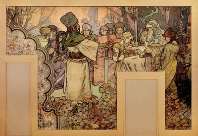 Wall Painting for the Exposition Universelle of 1900 by Alphonse Mucha
