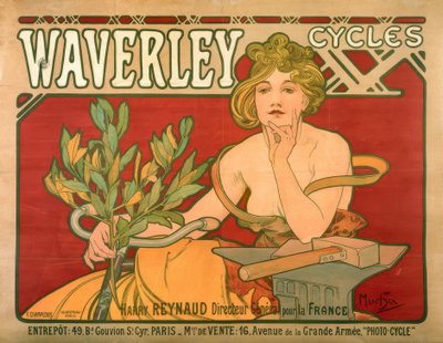 Waverley Cycles by Alphonse Mucha