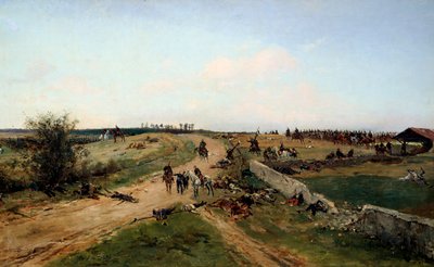Scene from the Franco-Prussian War, 1870 by Alphonse de Neuville