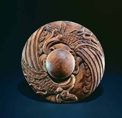 Roundel decorated with two griffins, Altai nomadic by Altaic School