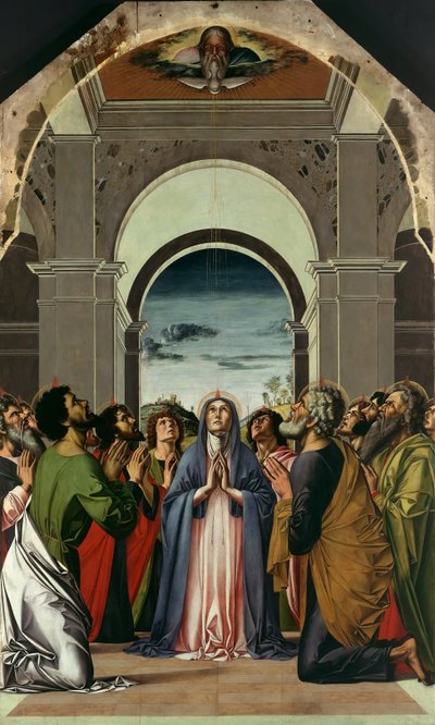 The Descent of the Holy Spirit. Central Panel of Polyptych of the Pentecost by Alvise Vivarini