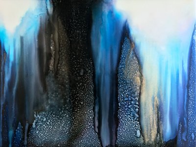 Abstract Blue Depths by Alyson Storms
