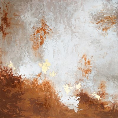 Golden Earth Abstract by Alyson Storms