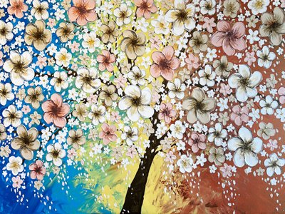 Vibrant Blossom Tree by Alyson Storms