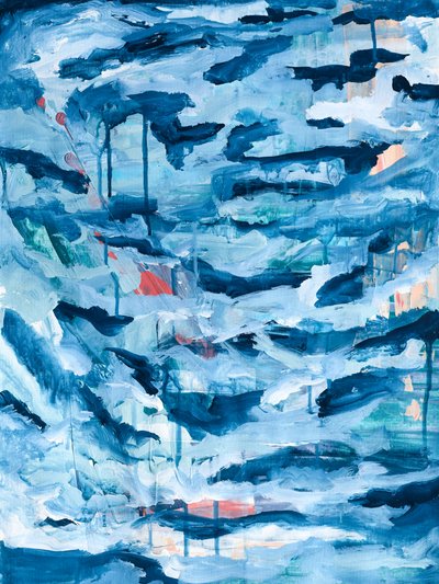Fluid Blue Abstraction by Alyssa Hamilton