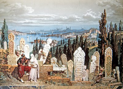 A Cemetery in Constantinople by Amadeo Preziosi