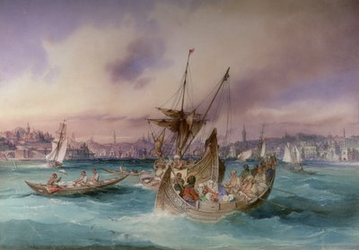 The Entrance to the Golden Horn, Constantinople by Amadeo Preziosi