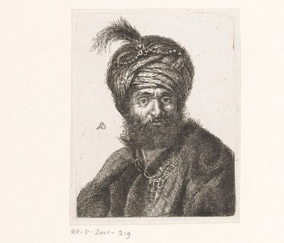 Bust of a Man with a Turban by Amalie Baader