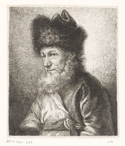 Portrait of Michel Hirsch, Rabbi in Potsdam by Amalie Baader
