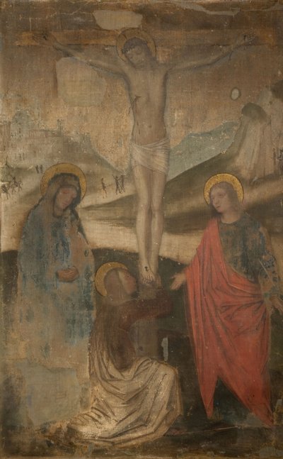 The Crucifixion with Virgin, St John and Magdalen by Ambrogio Bergognone
