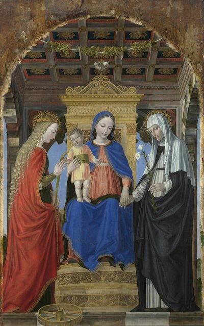 The Virgin and Child with Saint Catherine of Alexandria and Saint Catherine of Siena by Ambrogio Bergognone