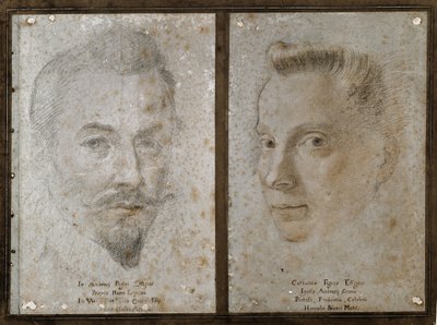Self-Portrait and Portrait of the Sister of the Painter by Ambrogio Giovanni Figino