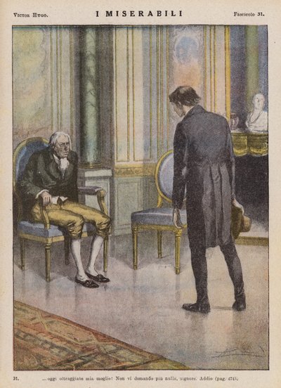 Illustration for Les Miserables by Victor Hugo by Ambrogio Lombardi