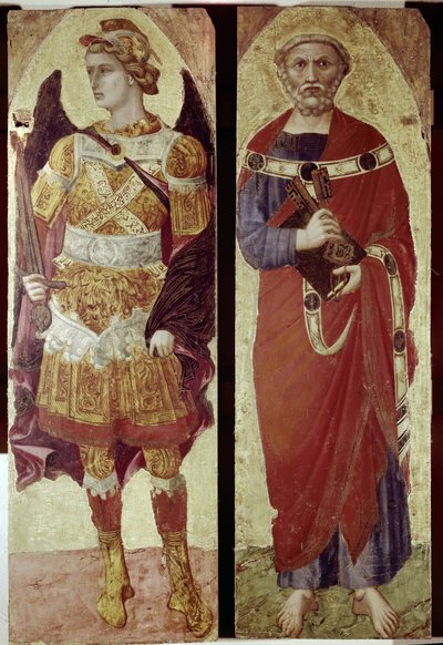 Archangel Michael and St Peter (Detail) by Ambrogio Lorenzetti