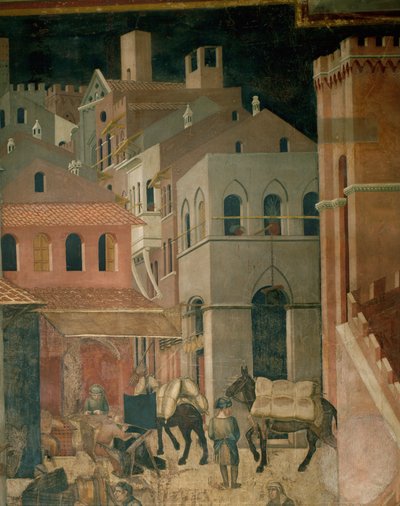Buildings in Town by Ambrogio Lorenzetti