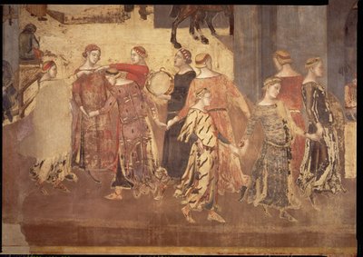 Effects of Good Government in the City (detail) by Ambrogio Lorenzetti