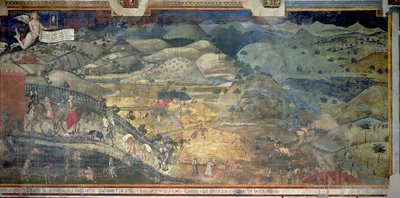 Effects of Good Government in the Countryside, 1388-40 by Ambrogio Lorenzetti