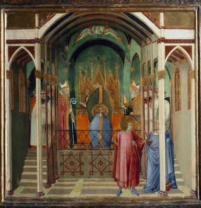 Election of Nicholas as Bishop of Myra. Scenes from the Life of St Nicholas by Ambrogio Lorenzetti