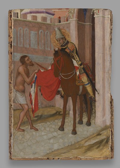 Saint Martin of Tours Dividing His Cloak with a Beggar by Ambrogio Lorenzetti