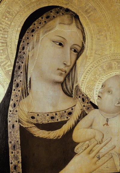 Virgin and Child (Detail) by Ambrogio Lorenzetti