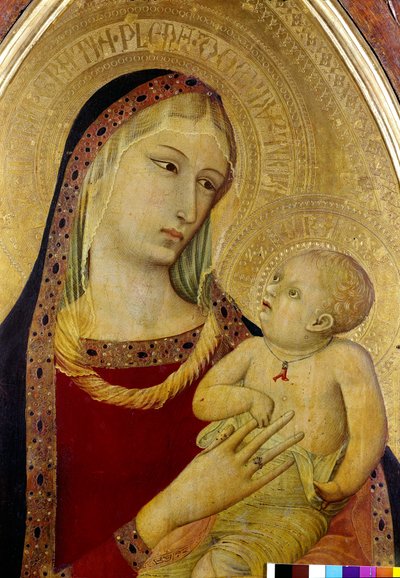 Virgin and Child (Detail) by Ambrogio Lorenzetti