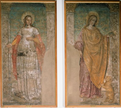 St Agnes of Rome and St Martina of Rome by Ambrogio da Fossano (c.1460 1523)