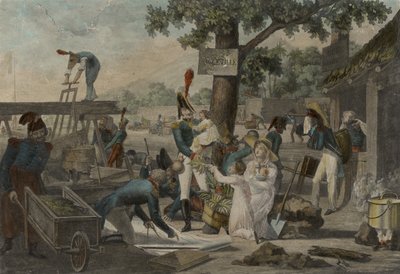 1st View of Aigleville, Colony of Texas or Field of Asylum, c. 1819 by Ambroise Louis Garneray