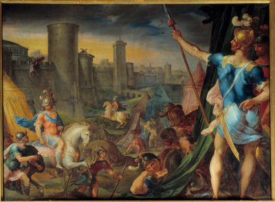 The camp of the crusaders in front of Jerusalem from the series 