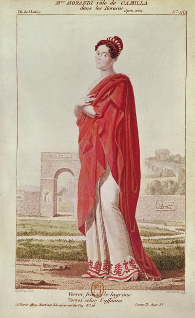 Madame Morandi in the Role of Camille, from Act I Scene 2 of 