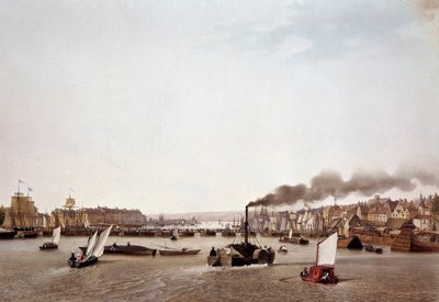 View of River Traffic on the Seine to Rouen by Ambroise Louis Garneray